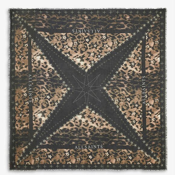 All Saints Accessories - NEW ALLSAINTS Celia animal-print woven scarf One Size #2028